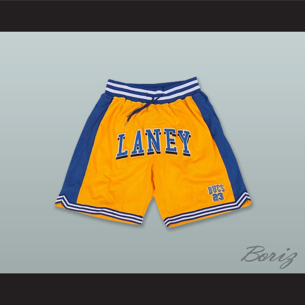 Michael Jordan 23 Laney High School Buccaneers Yellow Basketball Shorts