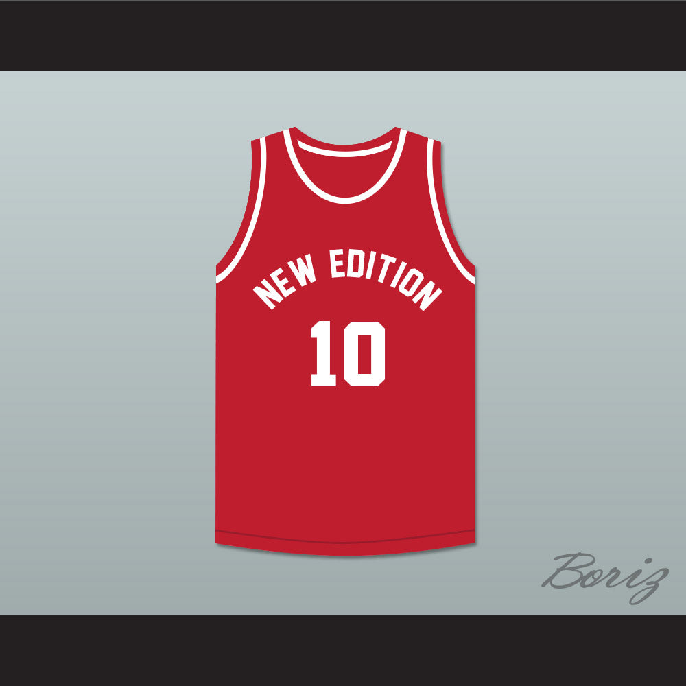 Michael Bivins 10 New Edition Red Basketball Jersey