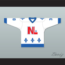 Load image into Gallery viewer, Michel Mathieu 30 Le National de Québec White Hockey Jersey- Lance et compte (He Shoots, He Scores)