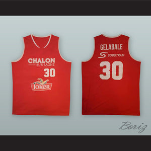 Mickael Gelabale 30 Élan Chalon France Basketball Jersey