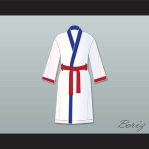 'Irish' Micky Ward White Satin Full Boxing Robe