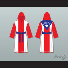 Load image into Gallery viewer, Miguel Cotto Puerto Rican Flag Satin Full Boxing Robe with Hood