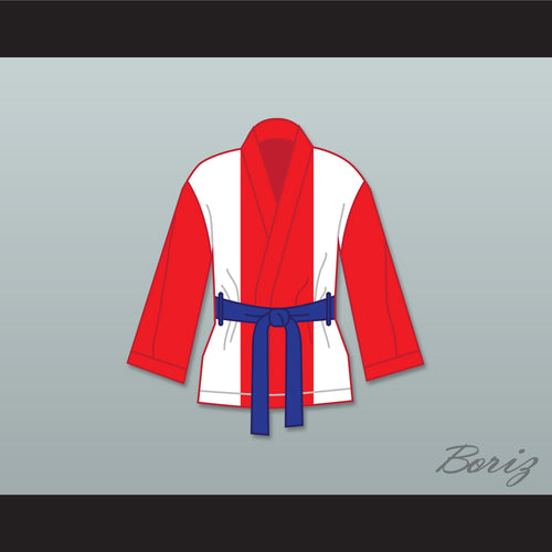 Miguel Cotto Puerto Rican Flag Satin Half Boxing Robe