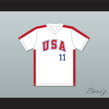 Load image into Gallery viewer, Mike Dunne 11 1984 USA Team White Baseball Jersey