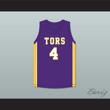 Load image into Gallery viewer, Mike Evans 4 Ball High School Tors Purple Basketball Jersey