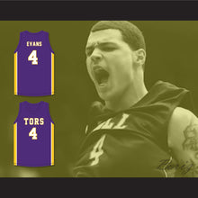Load image into Gallery viewer, Mike Evans 4 Ball High School Tors Purple Basketball Jersey