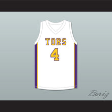 Load image into Gallery viewer, Mike Evans 4 Ball High School Tors White Basketball Jersey 1