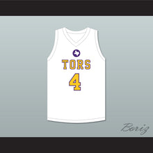 Load image into Gallery viewer, Mike Evans 4 Ball High School Tors White Basketball Jersey 2