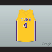 Load image into Gallery viewer, Mike Evans 4 Ball High School Tors Yellow Gold Basketball Jersey