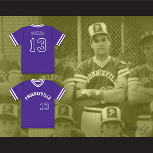 Mike Piazza 13 Phoenixville Area High School Phantoms Purple Baseball Jersey 2