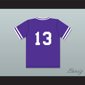 Mike Piazza 13 Phoenixville Area High School Phantoms Purple Baseball Jersey 3