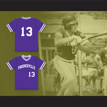 Load image into Gallery viewer, Mike Piazza 13 Phoenixville Area High School Phantoms Purple Baseball Jersey 3