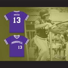 Load image into Gallery viewer, Mike Piazza 13 Phoenixville Area High School Phantoms Purple Baseball Jersey 4