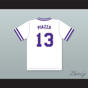 Mike Piazza 13 Phoenixville Area High School Phantoms White Baseball Jersey 2
