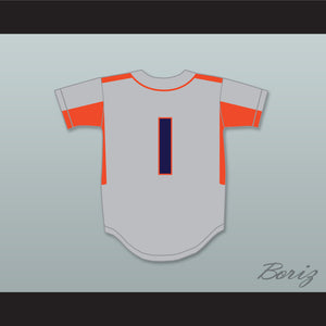 Mike Trout 1 Millville Senior High School Thunderbolts Gray Baseball Jersey 3