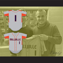 Load image into Gallery viewer, Mike Trout 1 Millville Senior High School Thunderbolts Gray Baseball Jersey 3