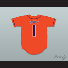 Load image into Gallery viewer, Mike Trout 1 Millville Senior High School Thunderbolts Orange Baseball Jersey 2