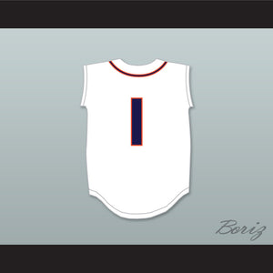 Mike Trout 1 Millville Senior High School Thunderbolts White Baseball Jersey 1