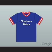 Load image into Gallery viewer, Mike Trout 27 Steelman Photo Little League Blue Baseball Jersey 1