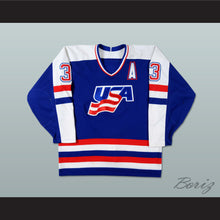 Load image into Gallery viewer, Mike Ramsey 33 USA National Team Hockey Jersey