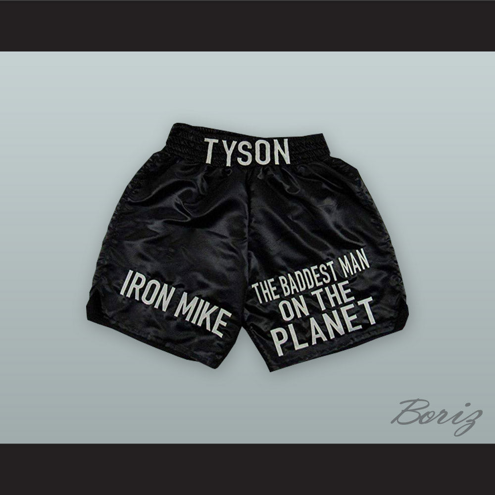 Iron Mike Tyson The Baddest Man on the Planet Black Boxing Shorts