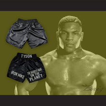 Load image into Gallery viewer, Iron Mike Tyson The Baddest Man on the Planet Black Boxing Shorts