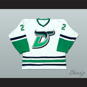 Mike Vallely 22 Danbury Whalers White Hockey Jersey