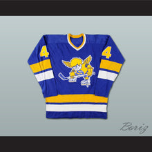 Load image into Gallery viewer, Mike Walton 4 WHA Minnesota Fighting Saints Blue Hockey Jersey