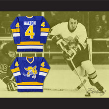 Load image into Gallery viewer, Mike Walton 4 WHA Minnesota Fighting Saints Blue Hockey Jersey