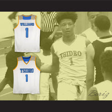 Load image into Gallery viewer, Mikey Williams 1 San Ysidro High School Cougars White Basketball Jersey