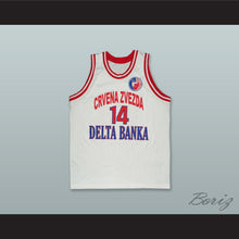 Load image into Gallery viewer, Milenko Topic 14 KK Crvena Zvezda Serbia White Basketball Jersey