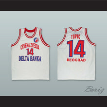 Load image into Gallery viewer, Milenko Topic 14 KK Crvena Zvezda Serbia White Basketball Jersey
