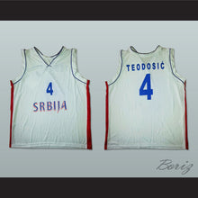 Load image into Gallery viewer, Milos Teodosic 4 Serbia -Srbija White Basketball Jersey