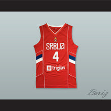 Load image into Gallery viewer, Milos Teodosic 4 Serbia Red Basketball Jersey