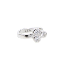 Load image into Gallery viewer, Minimal 925 sterling silver jewery red blue green white rainbow cz stone delicate dainty second colorful cluster stud earring
