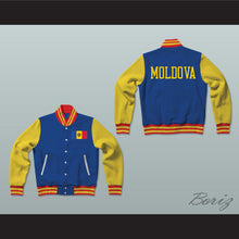 Load image into Gallery viewer, Moldova Varsity Letterman Jacket-Style Sweatshirt
