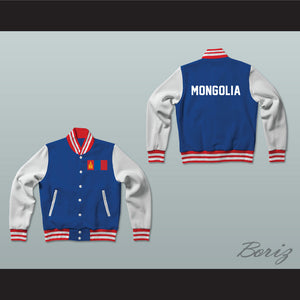 Mongolia Varsity Letterman Jacket-Style Sweatshirt