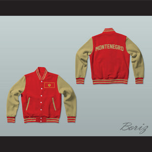 Montenegro Varsity Letterman Jacket-Style Sweatshirt