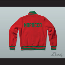 Load image into Gallery viewer, Morocco Varsity Letterman Jacket-Style Sweatshirt