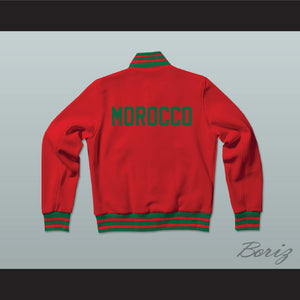 Morocco Varsity Letterman Jacket-Style Sweatshirt