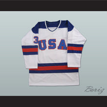 Load image into Gallery viewer, 1980 Miracle On Ice Team USA Ken Morrow 3 Hockey Jersey White