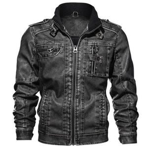 Mountainskin Men's PU Jacket Leather Coat Autumn Slim Fit Faux Leather Motorcycle Jackets Male Coats Brand Clothing SA591