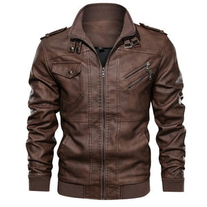 Mountainskin New Men's Leather Jackets Autumn Casual Motorcycle PU Jacket Biker Leather Coats Brand Clothing EU Size SA722