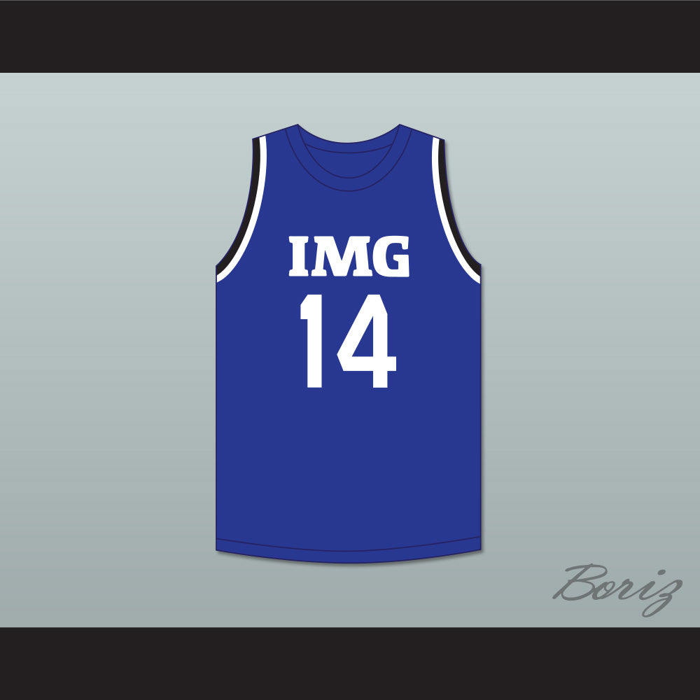 Moussa Diabate 14 IMG Academy Blue Basketball Jersey 2