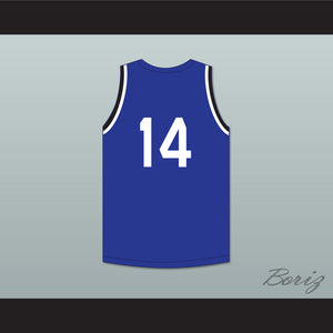 Moussa Diabate 14 IMG Academy Blue Basketball Jersey 1