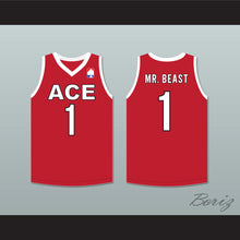 Load image into Gallery viewer, Mr. Beast 1 ACE Family Charity Red Basketball Jersey
