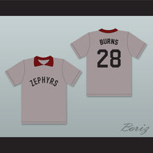 Load image into Gallery viewer, Coach Mr. Burns 28 Springfield Nuclear Power Plant Softball Team Zephyrs Gray Baseball Jersey