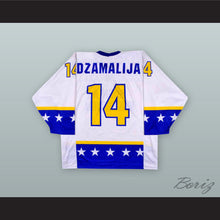 Load image into Gallery viewer, Muamar Dzamalija 14 Bosnia &amp; Herzegovina National Team White Hockey Jersey