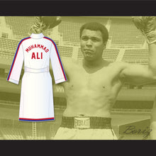 Load image into Gallery viewer, Muhammad Ali 76 White Satin Full Boxing Robe