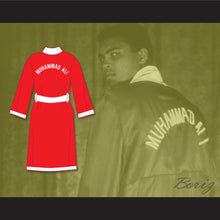 Load image into Gallery viewer, Muhammad Ali Red and White Satin Full Boxing Robe